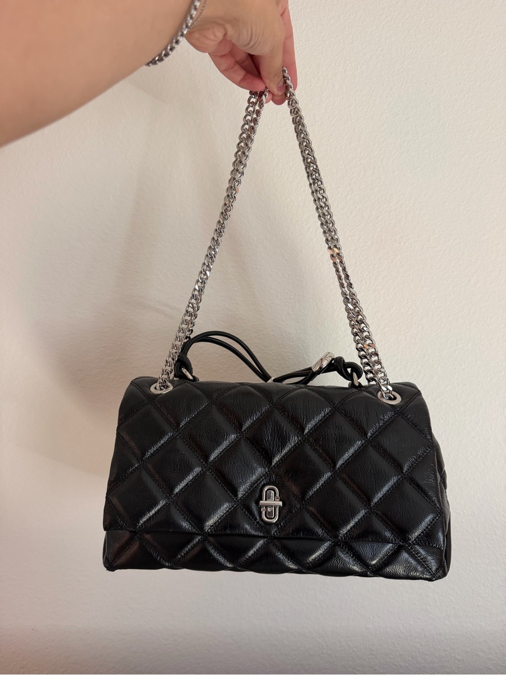 Marc Jacobs Quilted Black Dual Shoulder Bag
